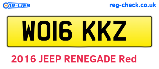 WO16KKZ are the vehicle registration plates.