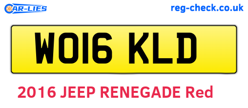 WO16KLD are the vehicle registration plates.