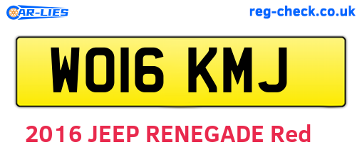 WO16KMJ are the vehicle registration plates.