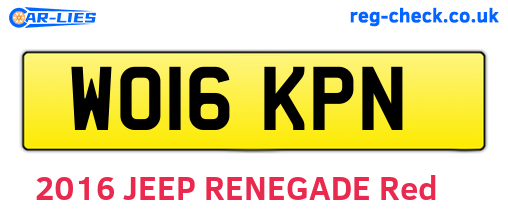 WO16KPN are the vehicle registration plates.