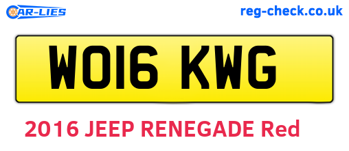 WO16KWG are the vehicle registration plates.