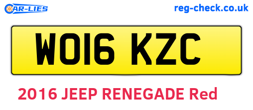 WO16KZC are the vehicle registration plates.