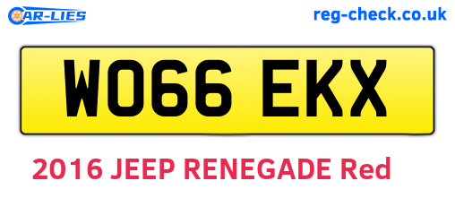 WO66EKX are the vehicle registration plates.