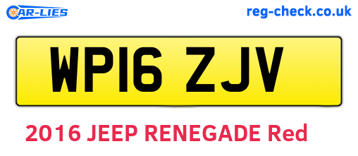 WP16ZJV are the vehicle registration plates.