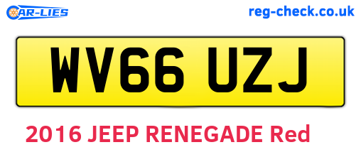 WV66UZJ are the vehicle registration plates.