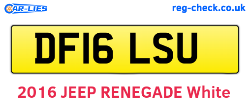 DF16LSU are the vehicle registration plates.
