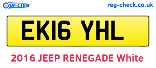 EK16YHL are the vehicle registration plates.