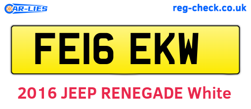 FE16EKW are the vehicle registration plates.