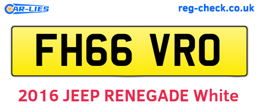 FH66VRO are the vehicle registration plates.