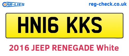 HN16KKS are the vehicle registration plates.