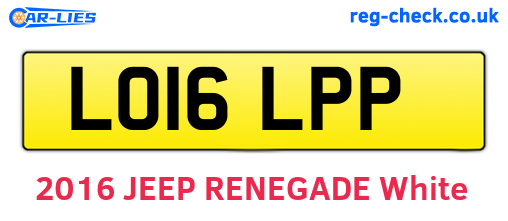 LO16LPP are the vehicle registration plates.
