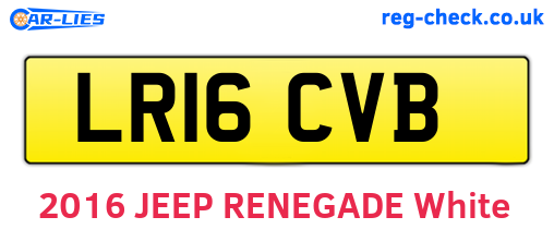 LR16CVB are the vehicle registration plates.