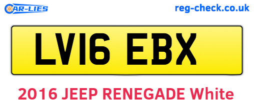 LV16EBX are the vehicle registration plates.