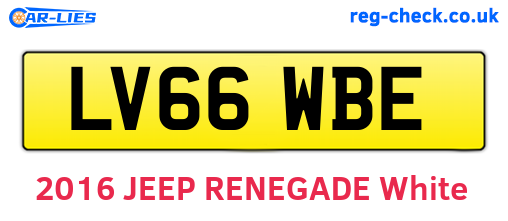 LV66WBE are the vehicle registration plates.