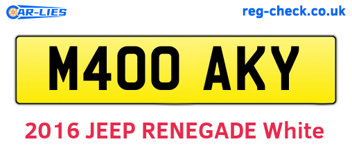 M400AKY are the vehicle registration plates.