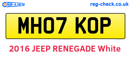 MH07KOP are the vehicle registration plates.