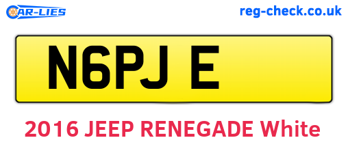 N6PJE are the vehicle registration plates.