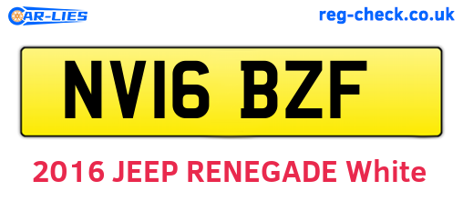 NV16BZF are the vehicle registration plates.