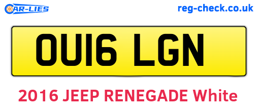 OU16LGN are the vehicle registration plates.