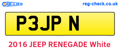 P3JPN are the vehicle registration plates.