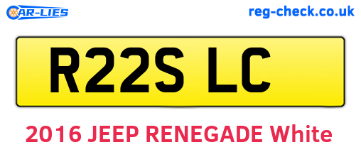 R22SLC are the vehicle registration plates.