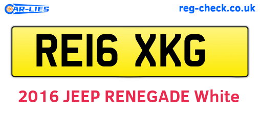RE16XKG are the vehicle registration plates.