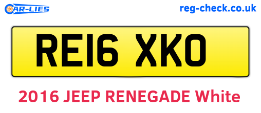 RE16XKO are the vehicle registration plates.