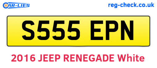 S555EPN are the vehicle registration plates.