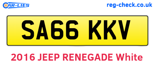 SA66KKV are the vehicle registration plates.