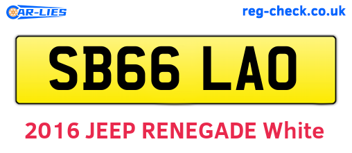 SB66LAO are the vehicle registration plates.