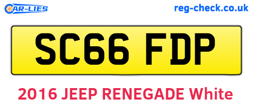 SC66FDP are the vehicle registration plates.