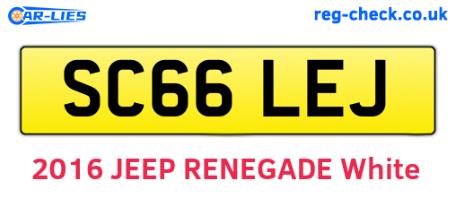 SC66LEJ are the vehicle registration plates.