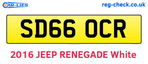 SD66OCR are the vehicle registration plates.
