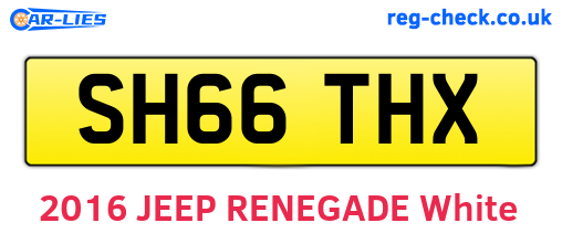 SH66THX are the vehicle registration plates.