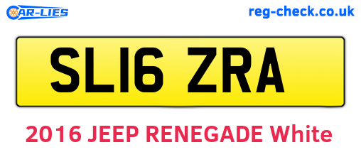 SL16ZRA are the vehicle registration plates.