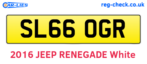 SL66OGR are the vehicle registration plates.