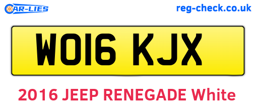 WO16KJX are the vehicle registration plates.