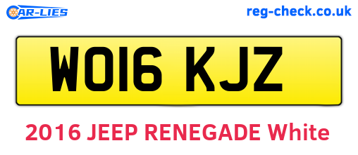 WO16KJZ are the vehicle registration plates.