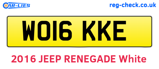 WO16KKE are the vehicle registration plates.