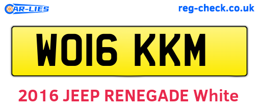 WO16KKM are the vehicle registration plates.