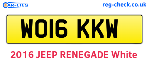 WO16KKW are the vehicle registration plates.