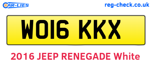 WO16KKX are the vehicle registration plates.
