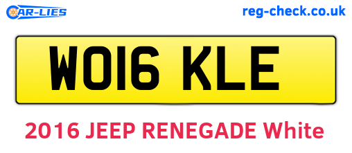 WO16KLE are the vehicle registration plates.