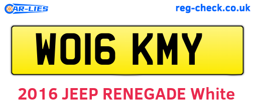 WO16KMY are the vehicle registration plates.