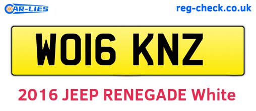 WO16KNZ are the vehicle registration plates.