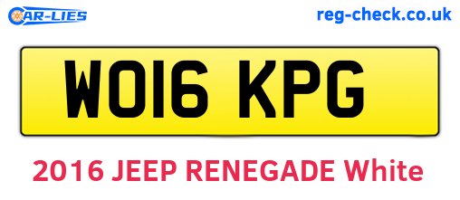 WO16KPG are the vehicle registration plates.