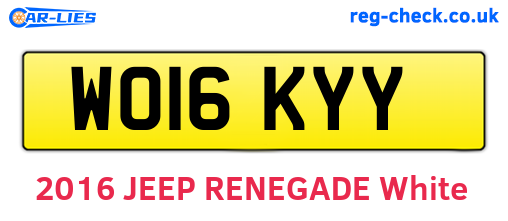 WO16KYY are the vehicle registration plates.