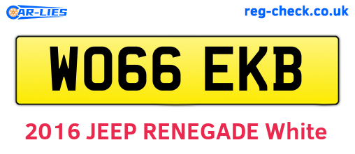 WO66EKB are the vehicle registration plates.