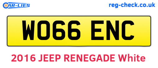 WO66ENC are the vehicle registration plates.