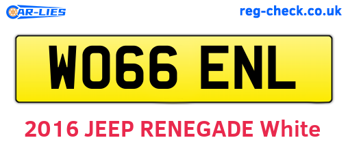 WO66ENL are the vehicle registration plates.